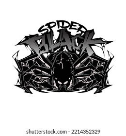  araña negra Diseño artístico del logo de death metal