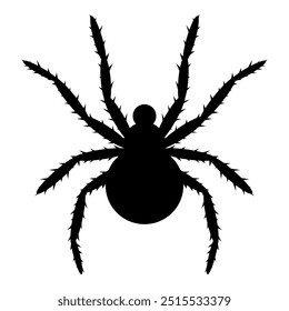 Black spider icon isolated on white background