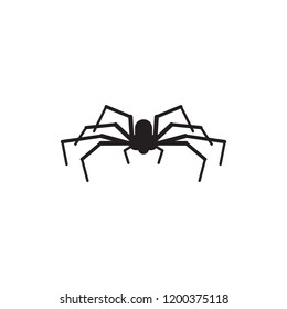 Black spider icon vector