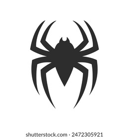 Black Spider Isolated Icon Vector