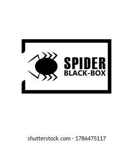 araña negra del diseño del logo. diseño de logotipo plano