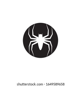 Black Spider logo template vector icon illustration design 