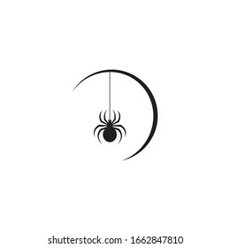 black spider logo template vector illustration icon