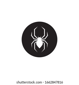 black spider logo template vector illustration icon