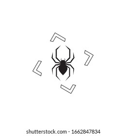 black spider logo template vector illustration icon