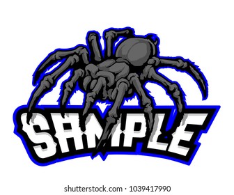 Black Spider Mascot Vector