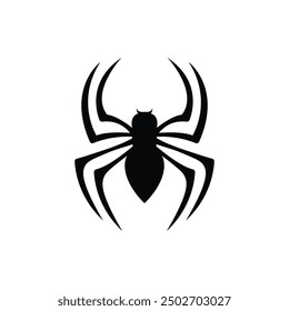 Black Spider Silhouette Vector Illustration