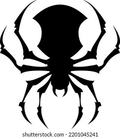 black spider tatto vector icon