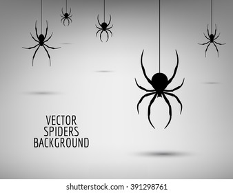 Araña negra. Gráficos vectoriales para folletos, sitios web, volantes, impresos, carteles, otros diseños