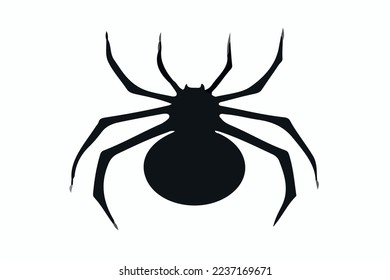 black spider vector illustration art