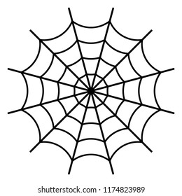 Black Spider Web - Black spider web design isolated on white background