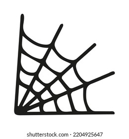 Araña negra aislada en fondo blanco