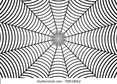 Black spider web on white background - vector pattern