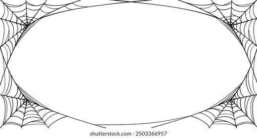 black spider web vector illustration for Halloween Day