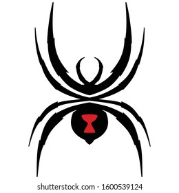 black spider for your custom logo, vector and tattoo