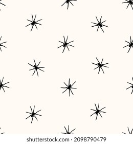 black spiders prank humor, for joces seamless pattern background. fabric, wallpaper, wrapping paper insect print eps vector 10