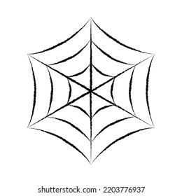 Black spiderweb on a white background. vector illustration