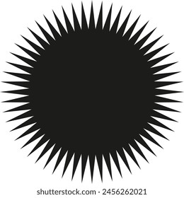 Forma circular espigada negra para un diseño moderno de Precio - Vector de stock