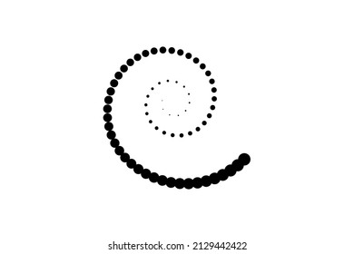 Black spiral Half tone. Vector illustration.