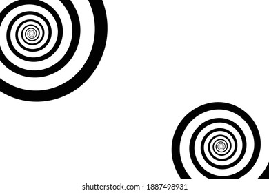 Black Spiral line Frame Abstract Background. Isolated. Vector
