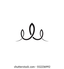 Black spiral line. Vector icon loop.