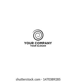 Black Spiral Logo Design Vector