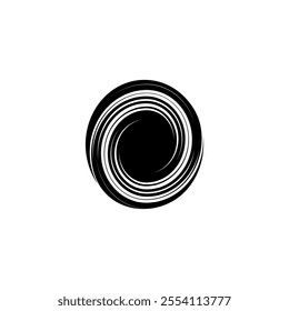 black spiral logo letter o icon design