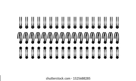 black spiral for notebook Vector