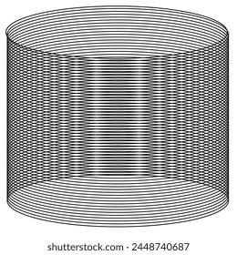 Black spiral on white background and white spiral on black background. Dynamic design element with 3 parts.