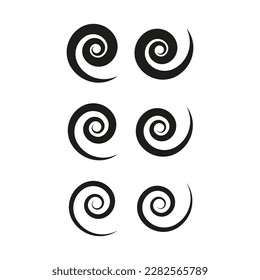 black spirals icons. Design element. Vector illustration.