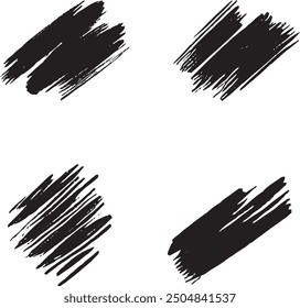 A black splash, brush strokes, stain and grunge pattern isolated on a white background