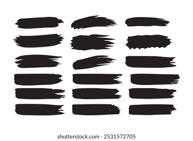 Black splash collection brush strokes.Vector Illustration EPS 1O