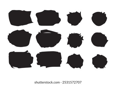 Black splash collection brush strokes.Vector Illustration EPS 1O