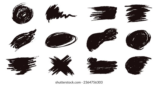 Black splash collection. Ink stain. Spray paint the shape with stain. Set of spray paint elements. black ink splash lines and drops. Paint brush, stroke vector set. Spray paint the shape with stain.