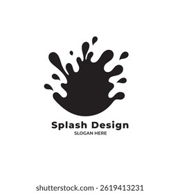 Black Splash Design Logo vector