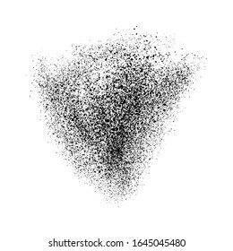 Black splash effect on white background EPS Vector hand drawn and handmade 