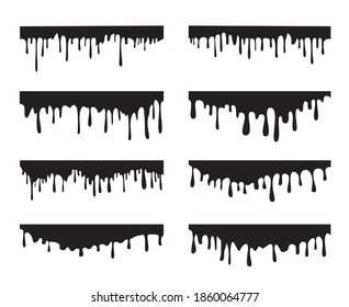 Black splash isolated on white background. Vector illustration.
 on transparent background. Set icon.