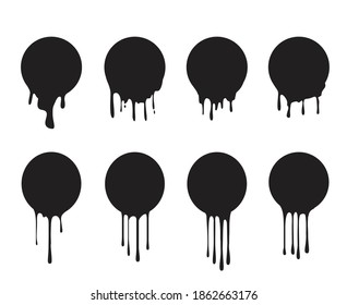 Esplandor negro aislado sobre fondo blanco. La tinta desliza la imagen de contorno vectorial. Establecer icono.