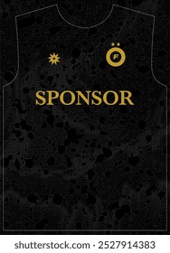 Black Splash Texture Detail for Premium Luxury Jersey Design