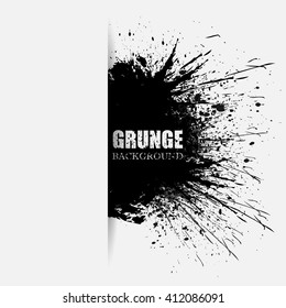 Salpicaduras negras de corte grunge