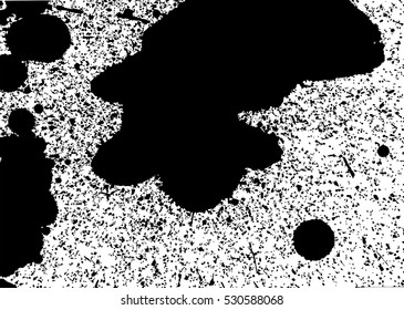 Black splashes hand made tracing from sketch Vector Illustration