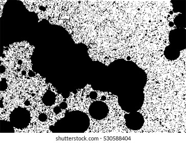 Black splashes hand made tracing from sketch Vector Illustration