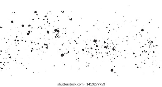 Black splashes on white background – vector illustration