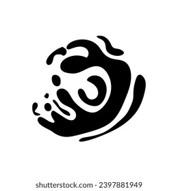 Black splashes on white background