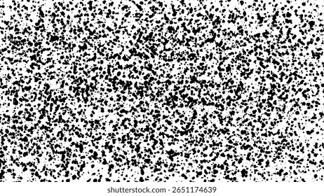 Textura de ponto de mancha preta no fundo branco - padrão Grunge de alto contraste