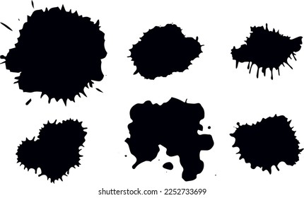 black splatter icons vector design 