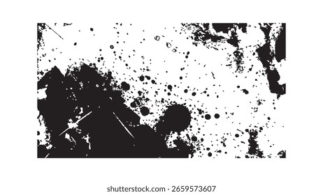 Textura de salpicadura negra, salpicadura de tinta abstracta, efecto grunge