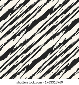 Black Splatter Textured Diagonal Striped Pattern