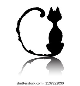 The black spooky ugly cat