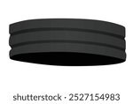 Black sport head band. vector illustration